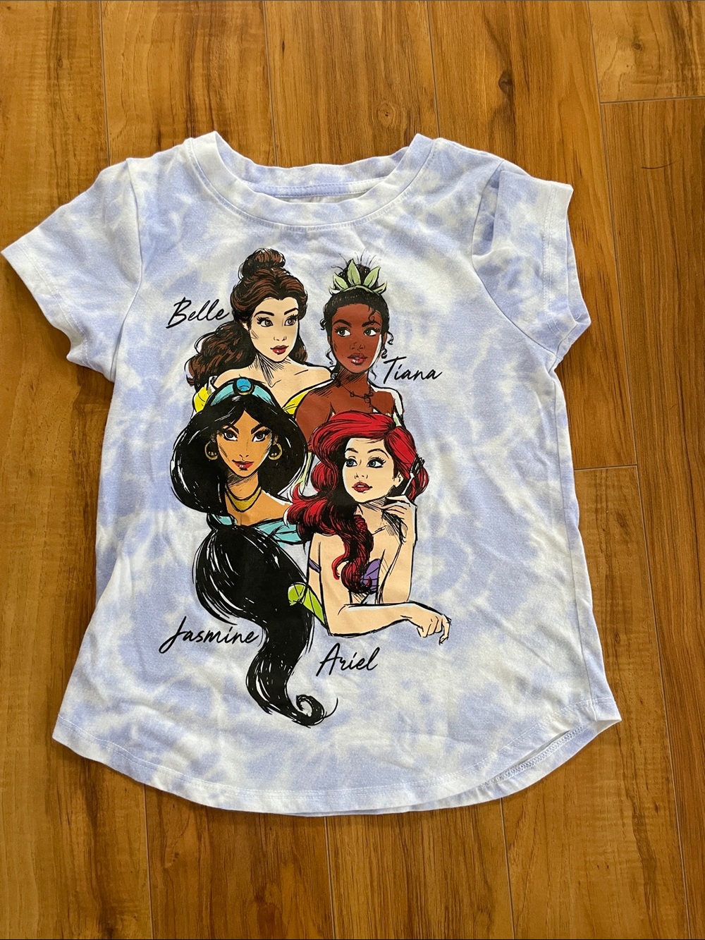 Disney Light Purple Tie-Dye Princesss Graphic Tee